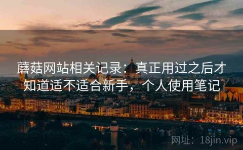 蘑菇网站相关记录：真正用过之后才知道适不适合新手，个人使用笔记