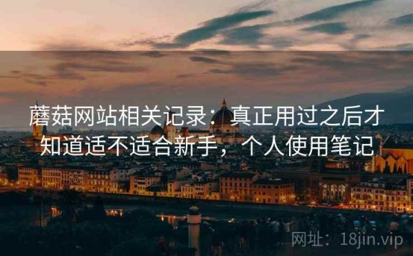 蘑菇网站相关记录：真正用过之后才知道适不适合新手，个人使用笔记