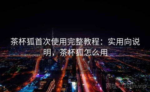 茶杯狐首次使用完整教程：实用向说明，茶杯狐怎么用