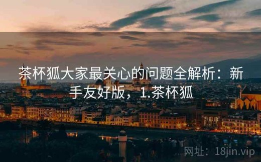 茶杯狐大家最关心的问题全解析：新手友好版，1.茶杯狐