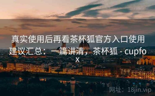真实使用后再看茶杯狐官方入口使用建议汇总：一篇讲清，茶杯狐 - cupfox